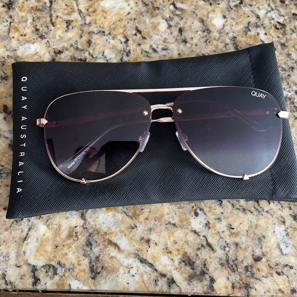 Quay High Key Rimless Gradient Sunglasses